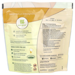 Grab Green Garbage Disposal Cleaner Pods, Tangerine Lemongrass scent, Removes Odors, 12-Count