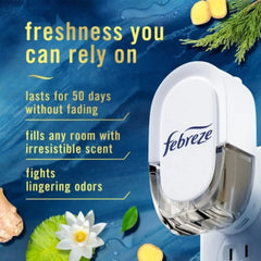 Febreze Origins Fade Defy PLUG Air Freshener & Odor Fighter Ocean Starter Kit & Oil Refill - 0.87 fl oz