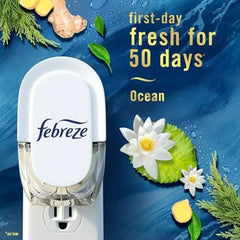 Febreze Origins Fade Defy PLUG Air Freshener & Odor Fighter, Ocean, 2 .87 fl. oz. Oil Refills