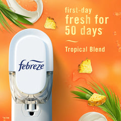 Febreze Plug In Air Freshener, Odor-Fighting Scented Oil Refill, Tropical Blend Scent, 1 Refill