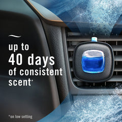Febreze Car Air Freshener, Odor-Fighting Auto Car Vent Clip, Ocean, 2 Count