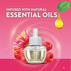 Air Wick Plug-In Air Freshener Scented Oil Refills,Honeysuckle and Raspberry, 2 Count