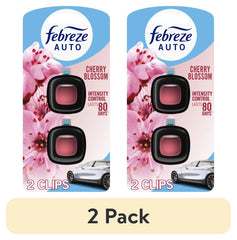 Febreze AUTO Air Freshener Vent Clip Cherry Blossom Scent, .07 fl oz, 2 Count