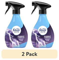 (2 pack) Febreze AUTO Car Fabric Spray, Odor Fighting Air Freshener, Midnight Storm, 12.5 fl oz