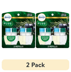 Febreze Plug In Air Freshener, Odor-Fighting Oil Refill, Pine & Berry, Christmas Tree Scent, 2 Refills