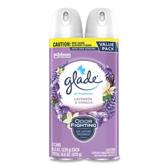 Glade Air Freshener Spray, Lavender & Vanilla scent, Infused with Essential Oils, 8 oz, 2 Count