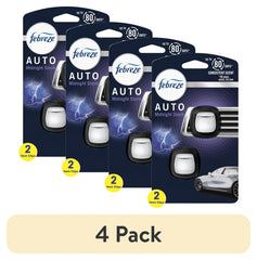 Febreze AUTO Car Air Freshener, Odor-Fighting Car Vent Clip, Midnight Storm, 2 Count