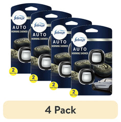 Febreze AUTO Car Air Freshener, Odor-Fighting Car Vent Clip, Morning Shower, 2 Count