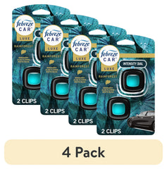 Febreze Car Rainforest Scent Air Freshener Vent Clip, .07 oz. Car Vent Clip, 2 Count
