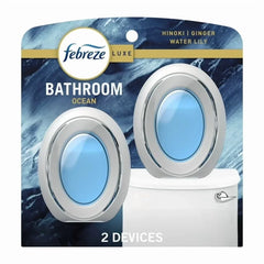 (4pack) Febreze Bathroom Air Freshener, Small Spaces Odor-Fighting, Ocean, 2 Count