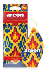 AREON Orient Car Air Freshener I Oriental Perfume Hanging 2D I White Oud Scent (Pack of 3)