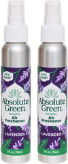 Absolute Green Air Freshener Room Spray, Covers Odors,  Lavender Scent,  (2 Count) 4oz