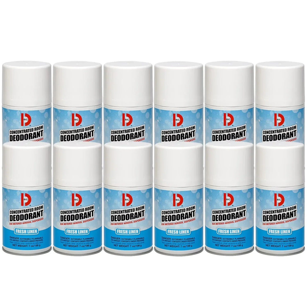 Metered Concentrated Room Deodorant, Fresh Linen Scent, 7 Oz Aerosol Spray, 12/box | Bundle of 2