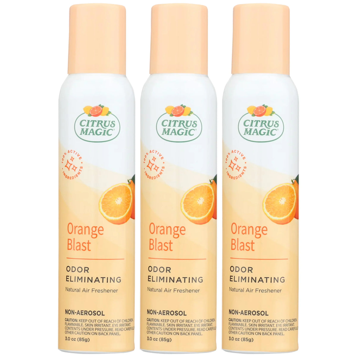 Citrus Magic Odor Eliminating Air Freshener Spray, Orange Blast, 3-Ounce, Pack of 3