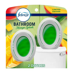 Febreze BATH Air Freshener, Odor-Fighting, Refresh & Energize Scent, 2 Count