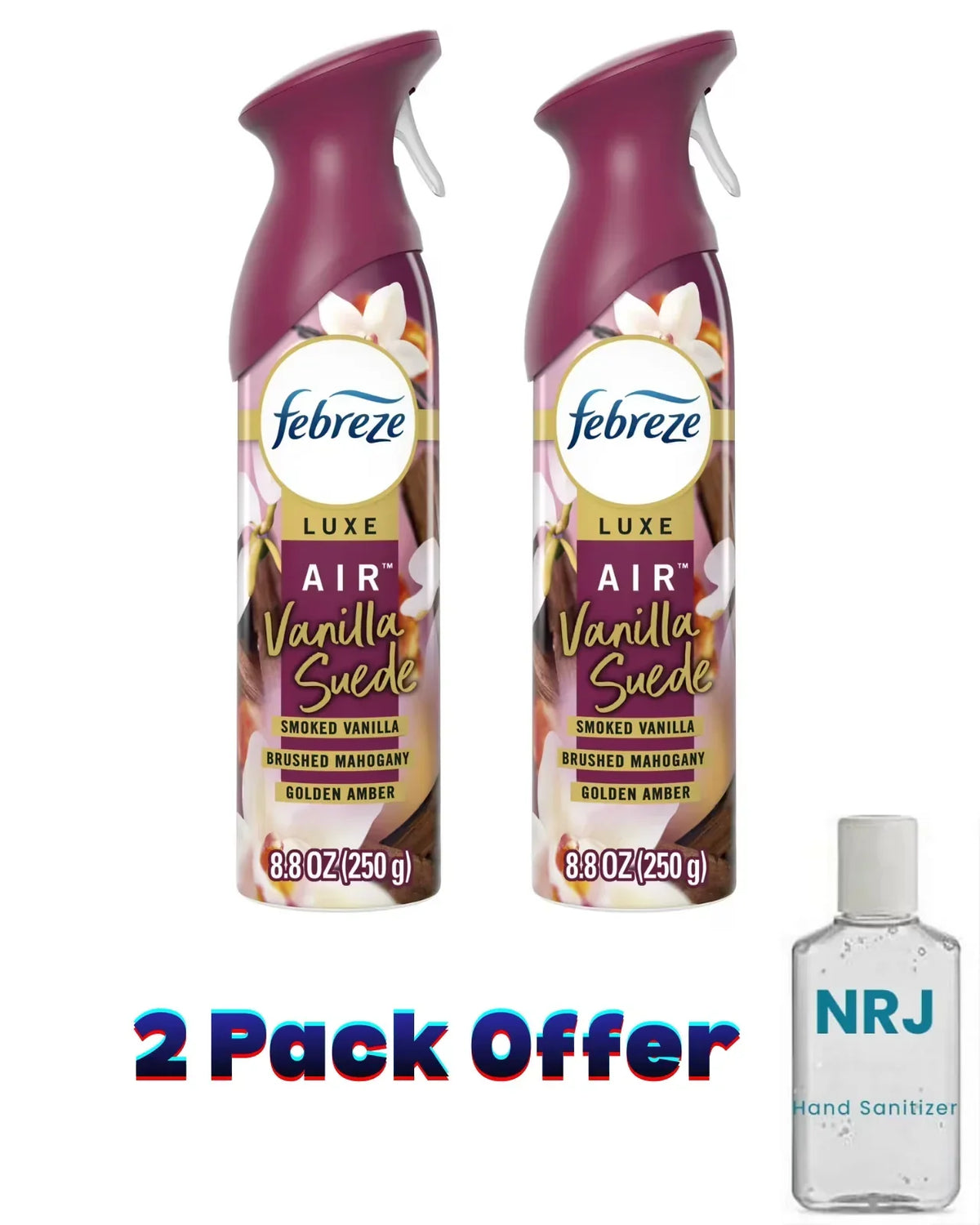 Febreze Air Freshener Spray, Odor-Fighting Room Spray, Vanilla Suede Scent, 8.8oz, 1 Count