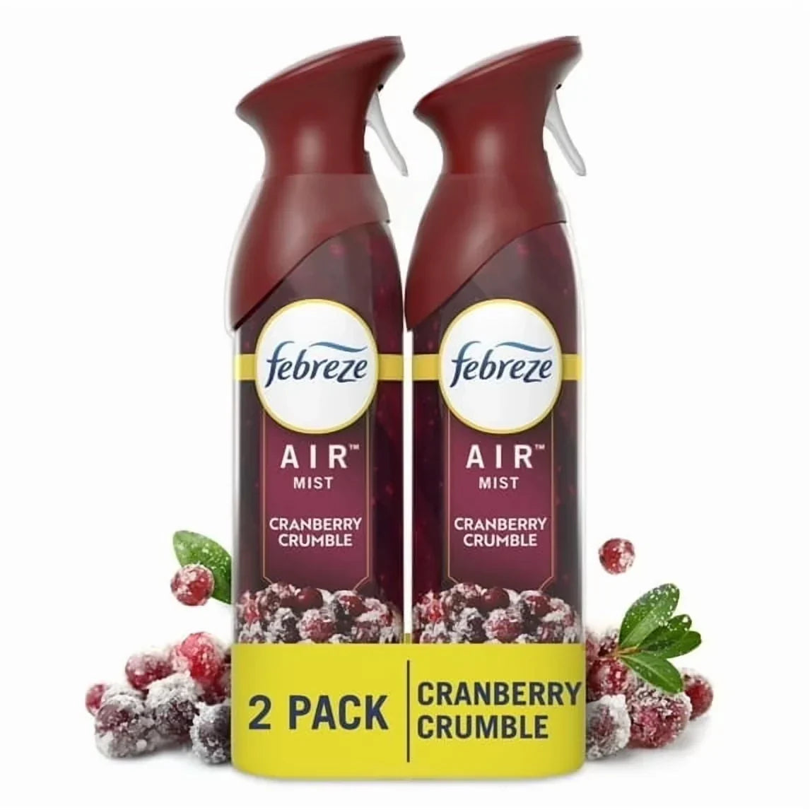Febreze Air Mist, Odor-Fighting Air Freshener, Cranberry Crumble, 8.8 oz. Aerosol, (8 Sprays)