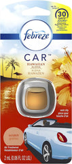 Febreze Car Odor-Eliminating Air Freshener Vent Clip Hawaiian Aloha, 0.06 Oz, 3 Pack