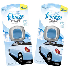 Febreze Car Vent Clips Air Freshener & Odor Eliminator Linen and Sky - 2 PACK