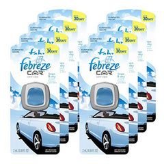 Febreze Car Vent Clips Air Freshener and Odor Eliminator, Linen and Sky Scent - 8 Pieces