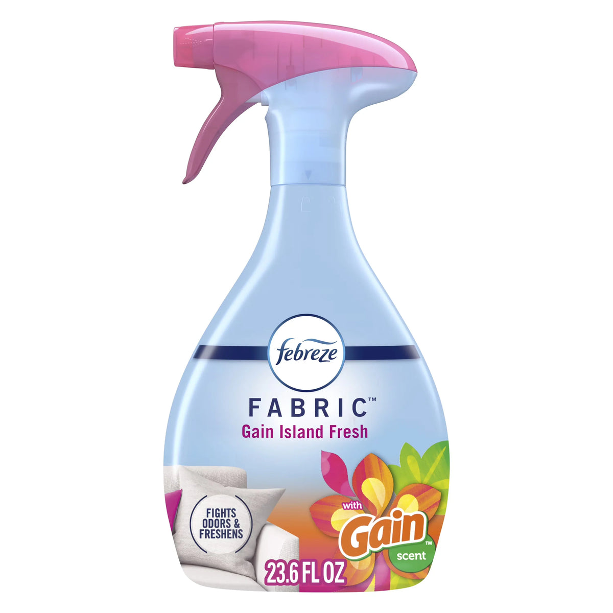 Febreze Fabric Spray Air Freshener, Odor-Fighting Fabric Refresher, Gain Island Fresh, 23.6 fl oz
