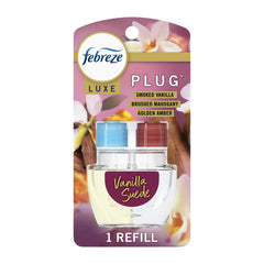 Febreze Plug In Air Freshener, Odor-Fighting Scented Oil Refill, Vanilla Suede Scent, 1 Refill