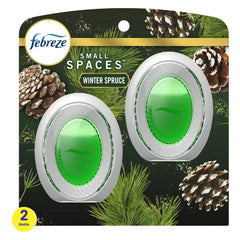 Febreze Small Spaces Holiday Air Freshener Winter Spruce Scent, .25 oz each, Pack of 2