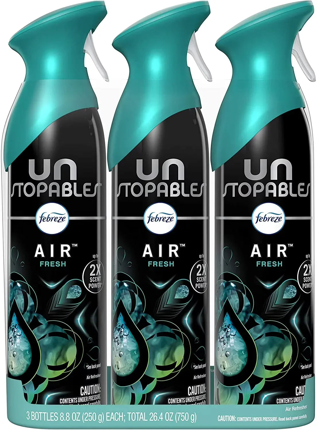 Febreze Unstopables Air Freshener Spray, Fresh Scent, Odor Eliminator for Strong Odors, 8.8 Oz (Pack of 3)