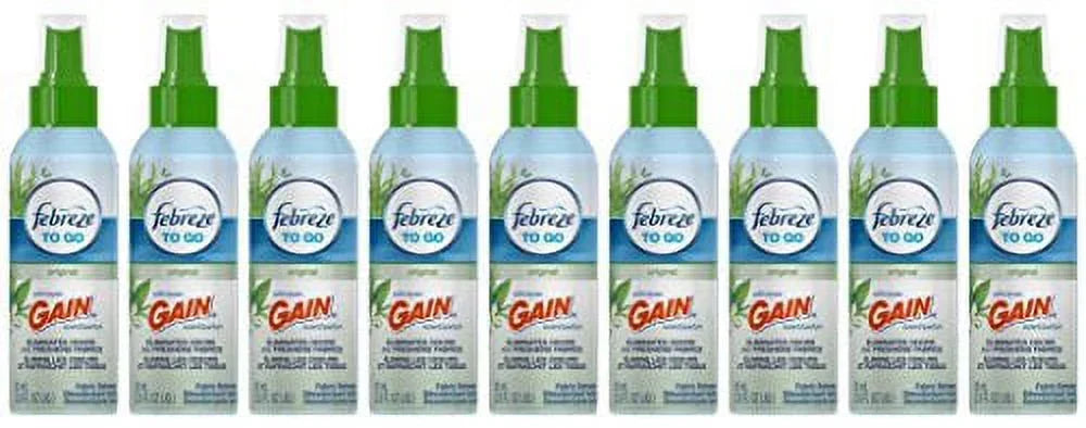 Febreze to Go Fabric Refresher with Gain Original Scent, 2.8 Oz (Pack of 9)
