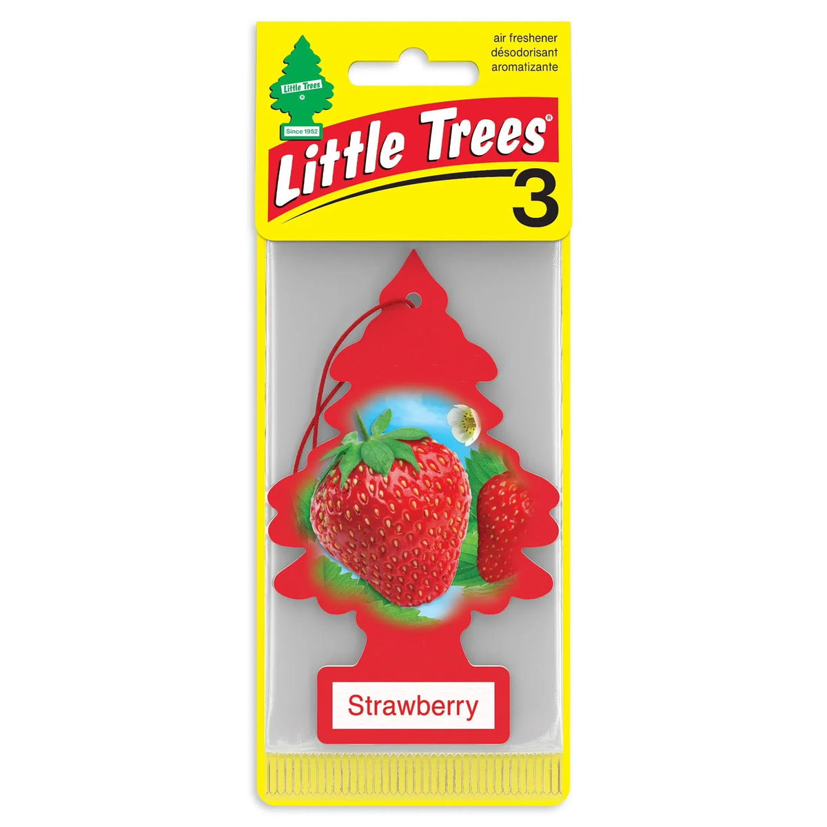 Little Trees Air Freshener Strawberry Fragrance 3-Pack