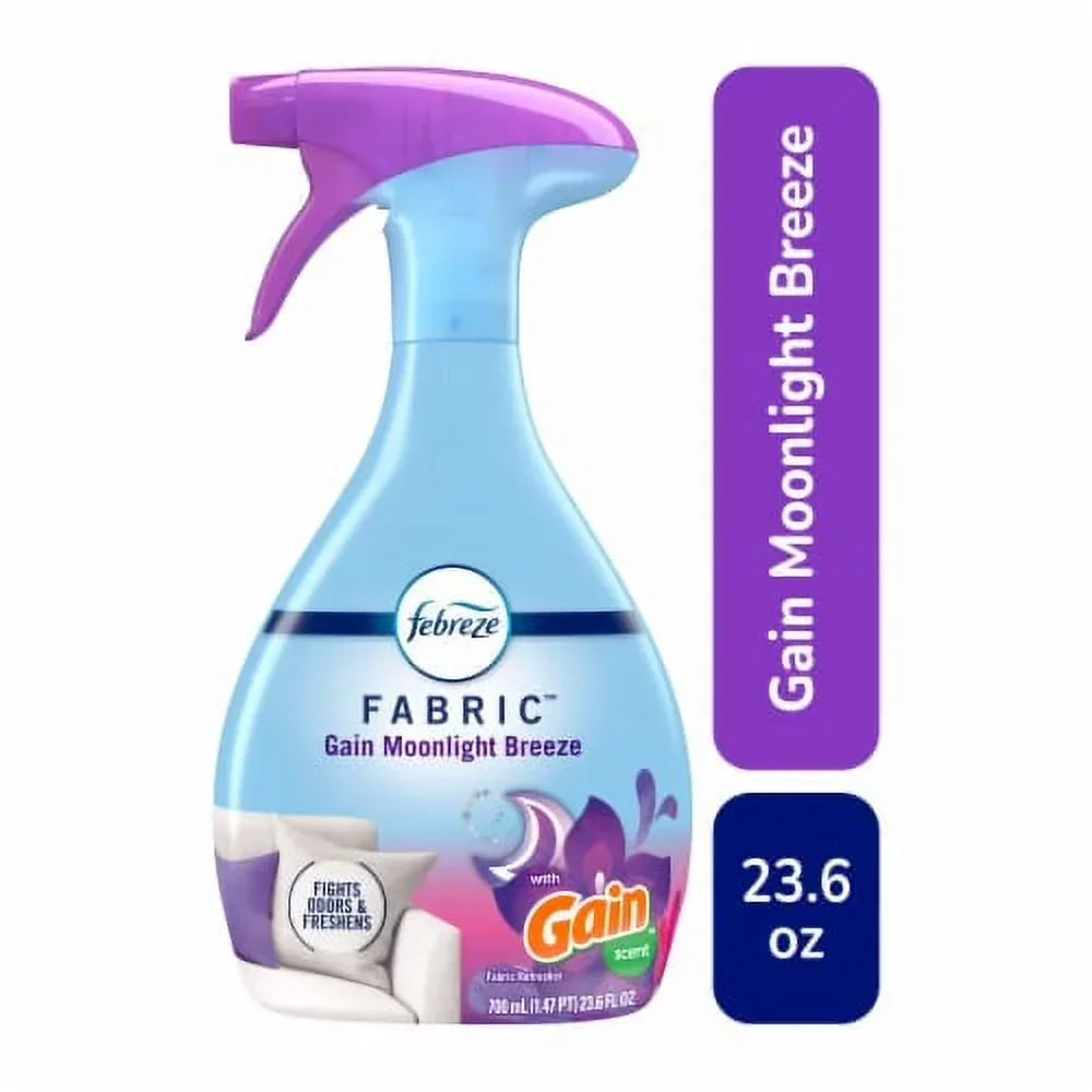 Pack of 2 - Febreze Odor-Fighting Fabric Refresher with Gain Moonlight Breeze 23.6 fl oz