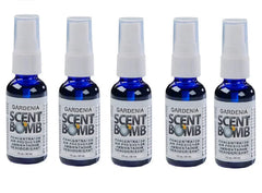 Scent Bomb Air Freshener Spray, 100 % Oil Based Concentrated Air Freshener, Air Freshener Spray for Car, Room, Bathroom and Odor Eliminator, Gardenia, 5 Pack